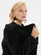 Пальто осеннее короткое женское Trendyol TWOAW22KB0073 36 Черное (8683043848352) - изображение 4