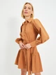 Сукня-сорочка коротка літня жіноча Trendyol TWOAW22EL0272 40 Camel (8683044013186) - зображення 3