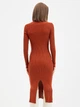 Платье миди осеннее женское Trendyol TWOAW22EL0614 M Brick (8683044250925) - изображение 2