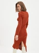 Платье миди осеннее женское Trendyol TWOAW22EL0614 M Brick (8683044250925) - изображение 3