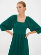 Сукня міді літня жіноча Trendyol TWOAW22EL1107 36 Green (8683044528802) - зображення 3