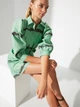 Платье-рубашка короткое летнее женское Trendyol TWOAW22EL1137 40 Green (8683044539693) - изображение 3