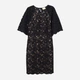 Платье миди летнее женское H&M 0659204_черн.цветоч.сетка 36 Черное (KAY2000001294086) - изображение 1