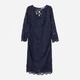 Платье для беременных миди летнее женское H&M 0637073_01 S Темно-синее (KAY2000000783147_LD2000000783147) - изображение 4