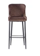 Стілець барний LYMEL LYNS VELVET B коричневий 470х430х1085 мм - зображення 1
