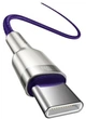 Кабель Baseus Cafule Series Metal USB-C to USB-C PD 100W 5А 1m Purple (CATJK-C05) - изображение 2