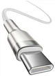Кабель Baseus Cafule Series Metal USB-C to USB-C PD 100W 5А 1m White (CATJK-C02) - изображение 2