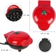 Стильная и портативная, электрическая мини - вафельница Waffle Maker с антипригарным покрытием, красная (SKU-5142) - изображение 9