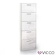 Шафа для взуття Vicco Gizmo, 5 полиць, 59x169, білий глянець - зображення 1