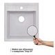 Мойка для кухни LIDZ гранитная GRA-09 455x513мм прямоугольная врезная без сифона серая LIDZGRA09460515200 - изображение 3