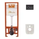 Система инсталляции для унитаза Q-TAP Nest с кнопкой черной матовая QT0133M425M11V1146MB - изображение 1