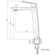 Кран для умывальника с высоким изливом TOPAZ LEXI TL 21203-H57-BL хром латунь 000020992 - изображение 4