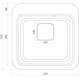 Мойка для кухни GLOBUS LUX гранитная BARBORA 510x510мм квадратная врезная без сифона бежевая 000014437 - изображение 2