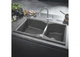 Мийка для кухні GROHE гранітна K700 Contemporary 900x500мм прямокутна врізна із сифоном на дві чаші сіра 31658AT040536000 - зображення 3