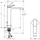 Кран на раковину високий HANSGROHE VIVENIS чорний латунь з донним клапаном 75040670 - зображення 2