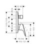 Внешняя часть смесителя без скрытой части HANSGROHE LOGIS хром латунь 155x155мм 71405000 - изображение 2