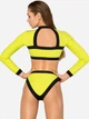 Купальник раздельный женский Designed for Fitness 110623401 L Лимонный с хаки (DF2000000020976) - изображение 3