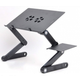 Столик для ноутбука раскладной трансформер с активным охлаждением Laptop Table T8 черный - изображение 1