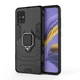 Чохол Ring case для Samsung Galaxy A51 (A515) броньований бампер з кільцем чорний - зображення 2