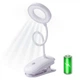 Настольная LED лампа 4200К на прищепке кольцевая с аккумулятором 2000 mAh Clip Lamp белая (CL-18544) - изображение 1