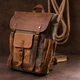 Рюкзак с боковыми карманами canvas Vintage 20112 Светло-серый - изображение 8