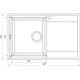 Мойка для кухни GLOBUS LUX гранитная KOMO 790x500мм прямоугольная врезная без сифона черная 000006137 - изображение 2