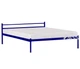 Двуспальная кровать Метакам Comfort-1 металлическая 200x180 Синий - изображение 1