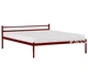 Двуспальная кровать Метакам Comfort-1 металлическая 200x180 Красный лак - изображение 1