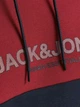 Толстовка Jack & Jones JJEURBAN BLOCKING SWEAT HOOD NOOS S Красный 12190441-Red Dahlia - изображение 3