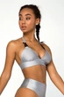 Купальник Топ Designed for Fitness Moto Girl Silver L серый - изображение 1
