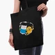 Эко сумка шоппер Время Приключений Финн и Джейк пес (Adventure Time Finn & Jake the dog) (9227-1581) 41x35 см Черный - изображение 3