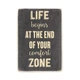 Дерев'яний постер Wood Posters "Life begins at the end of your comfort zone" (A4 формат, фанера) (pvh0145) - зображення 1