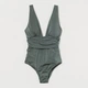 Купальник слитный женский H&M 08117771_4 36 (165/84А) Зеленый (ST2000000832781) - изображение 2
