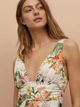 Закритий купальник H&M 36 (165/84А) Світло-бежевий/Квіти (08117771_3) - зображення 3