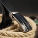 Ремень мужской из натуральной кожи Vintage leather-20330 115 см Черный - изображение 11