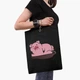 Эко сумка шоппер Гравити Фолз Пухля (Gravity Falls Waddles) (9227-2626) 41x35 см Черный - изображение 2