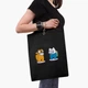 Эко сумка шоппер на молнии Амонг Ас Время приключений Фин и Джейк (Among Us Adventure Time Finn & Jake) (9227-2414) 41x35 см Черный - изображение 4
