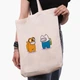 Эко сумка шоппер Амонг Ас Время приключений Фин и Джейк (Among Us Adventure Time Finn & Jake) (9227-2414) 41x35x8.5 см Бежевый - изображение 3