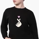 Свитшот для девочек БТС (BTS) (9509-1063) 122-128 см Черный - изображение 2