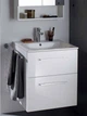 Тумбочка с раковиной для ванны GEBERIT SELNOVA SQUARE 60x65.2x50.2см подвесная белый 501.236.00.1 - изображение 4