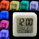 Годинник-будильник нічник Glowing Led Color Change Digital Alarm Clock LED переливаються багатобарвний хамелеон кубик OC10023 - зображення 2