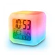 Годинник-будильник нічник Glowing Led Color Change Digital Alarm Clock LED переливаються багатобарвний хамелеон кубик OC10023 - зображення 4