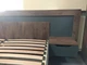 Кровать двуспальная из ДСП 160 Вирджиния 2648х2048х910 мм таксус/графит Неман (без матраса) - изображение 4