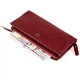 Кошелек-клатч из кожи с карманом для мобильного ST Leather 19311 Бордовый - изображение 4