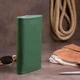 Клатч конверт с карманом для мобильного кожаный женский ST Leather Зеленый 3079-87892 - изображение 7