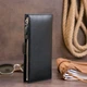 Кожаный женский вертикальный кошелек для карт на хлястике ST Leather Черный (bg192fash80) - изображение 10