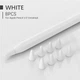 Чехол TPU Goojodoq для наконечника стилуса Apple Pencil (1-2 поколение) (8шт) White - изображение 1