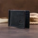 Стильный зажим для денег без застежки GRANDE PELLE 11294 Черный - изображение 6