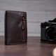 Кошелек мужской кожаный для карточек Vintage leather-14687 Коричневое - изображение 13
