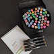 Маркеры TOUCH Sketch Marker Black 60 шт разноцветные + сумка, набор двухсторонних скетч-маркеров 60 цветов - изображение 7